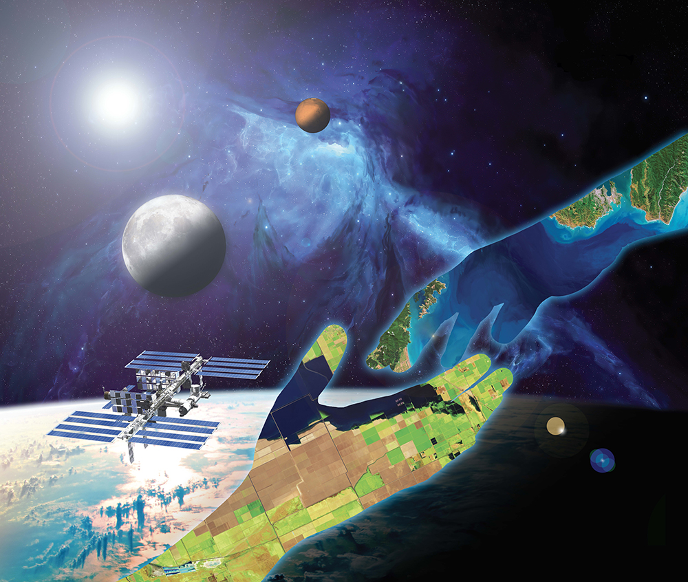 Conceptual graphic representing Langley Science.