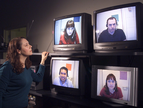 Research subjects participating in a Distributed Team Deciion-Making (DTDM) study.