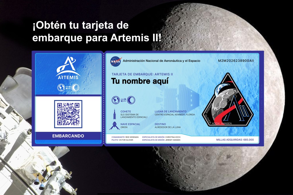 Envía tu nombre alrededor de la Luna en 2026 con la misión Artemis II de la NASA
