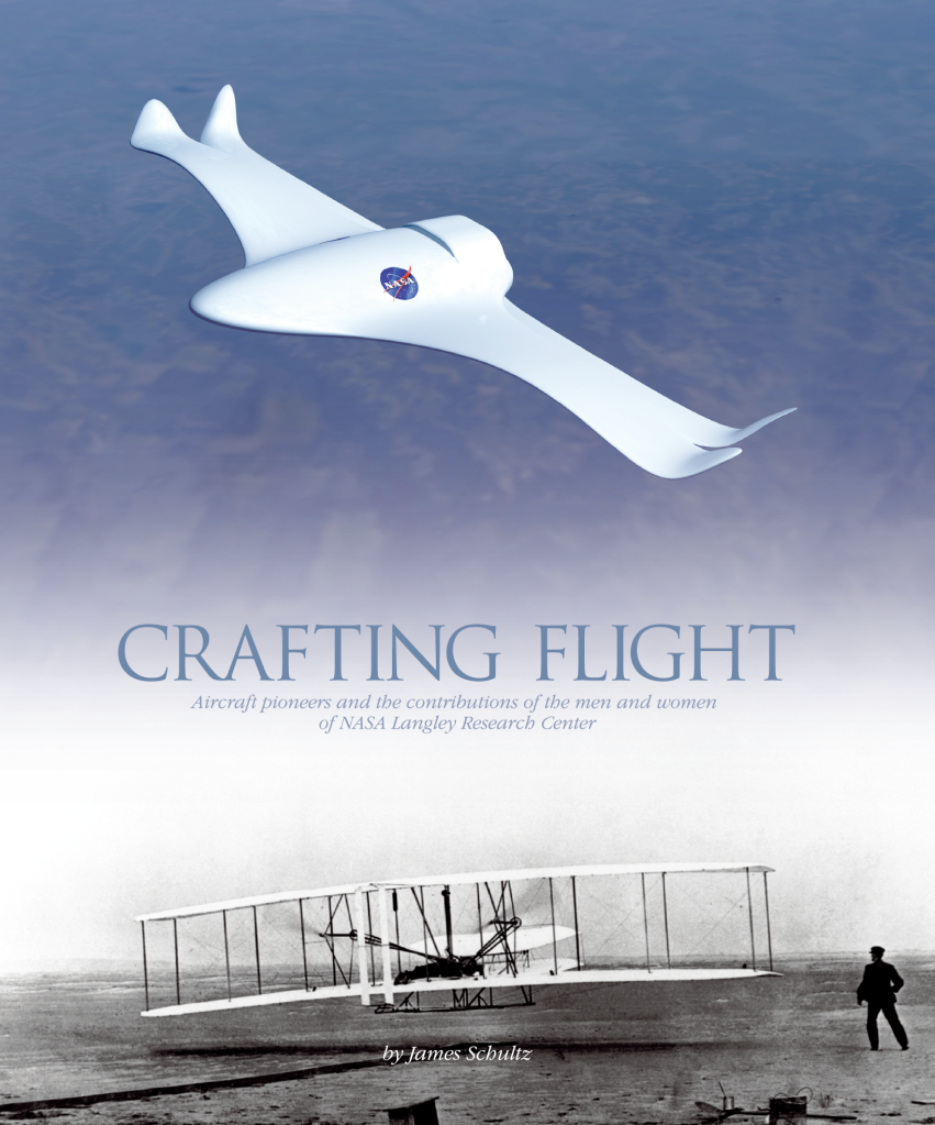 Artist concept aircraft image on top blended with the Wright Brothers first flight image on the bottom.