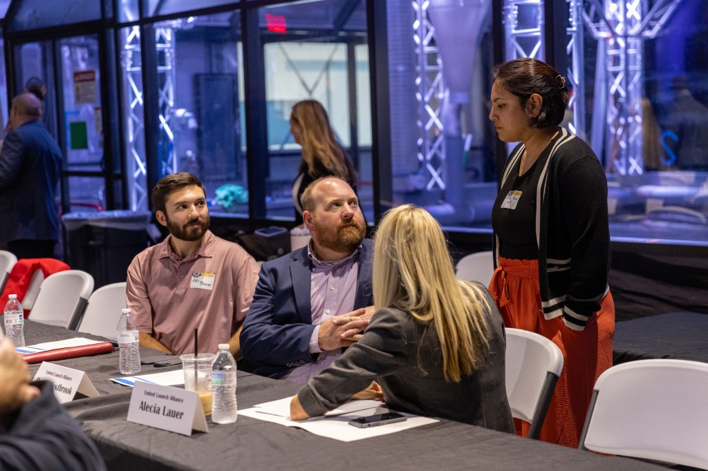 Group talking at conference