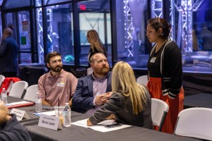Group talking at conference