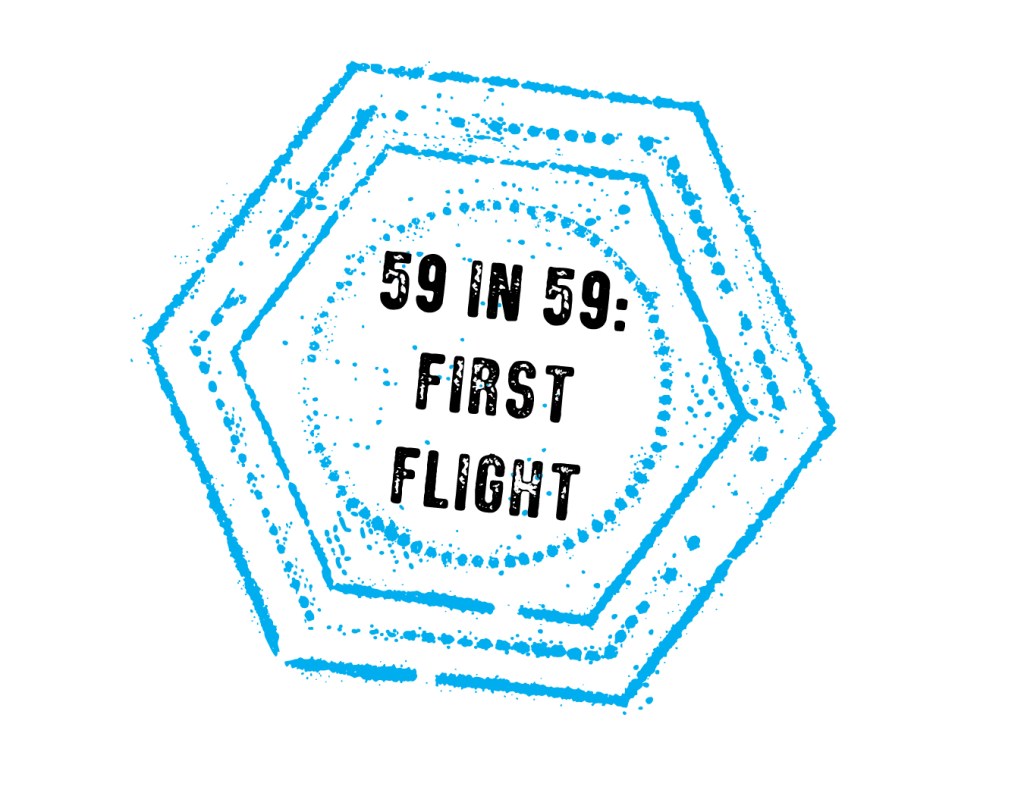 59 in 59: First Flight digital stamp.