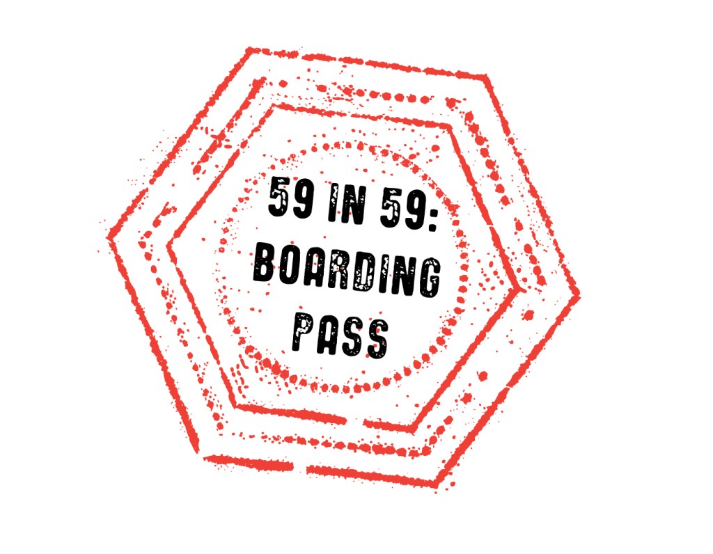 59 in 59: Boarding Pass digital stamp.