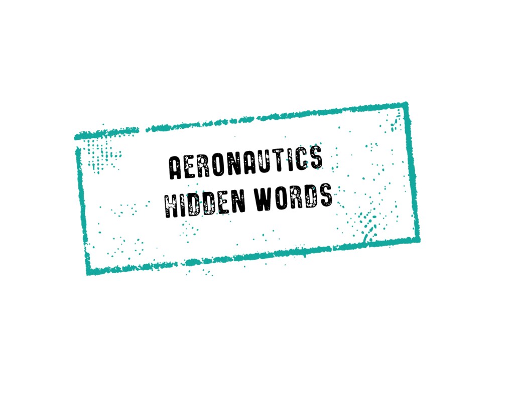 Aeronautics Hidden Words stamp.