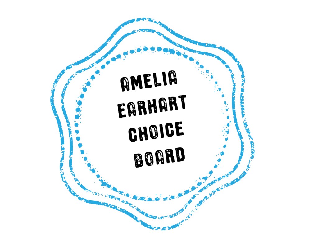 Amelia Earhart Choice Board stamp