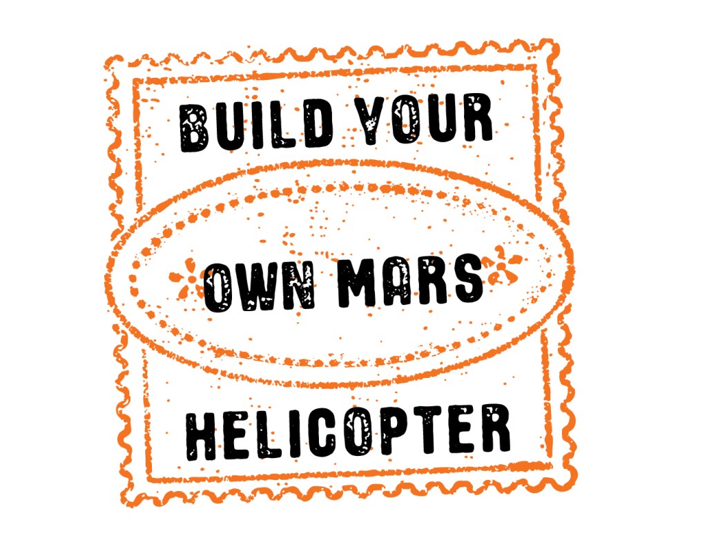 Build your own Mars Helicopter stamp.