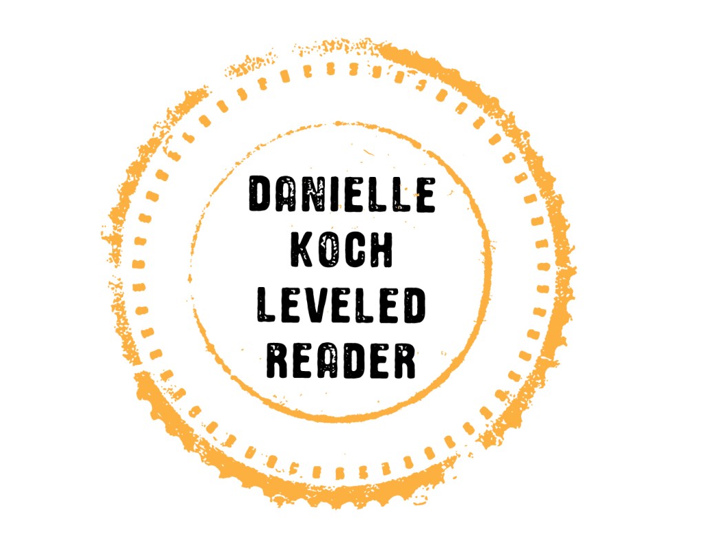 Danielle Koch Leveled Reader stamp with a transparent background.