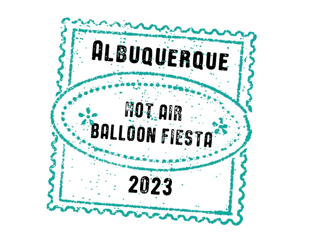 Albuquerque Hot Air Balloon Fiesta 2023 Digital Stamp.
