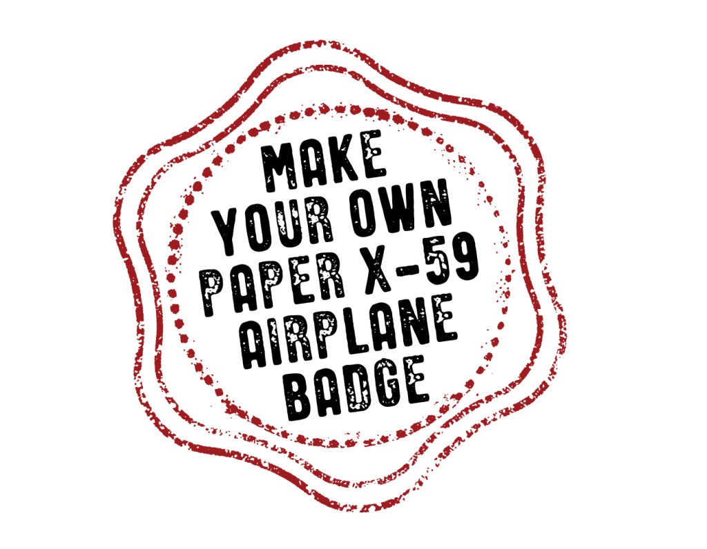 Make Your Own Paper X-59 Airplane digital stamp.