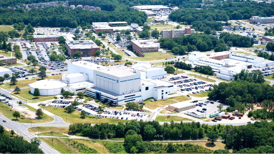 Aerial view Goddard Space Flight Center Greenbelt, Maryland.