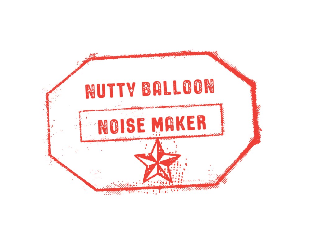 Nutty Balloon Noise maker activity stamp.
