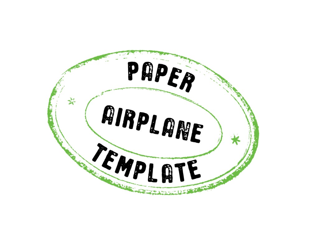 Paper Airplane Template activity stamp.