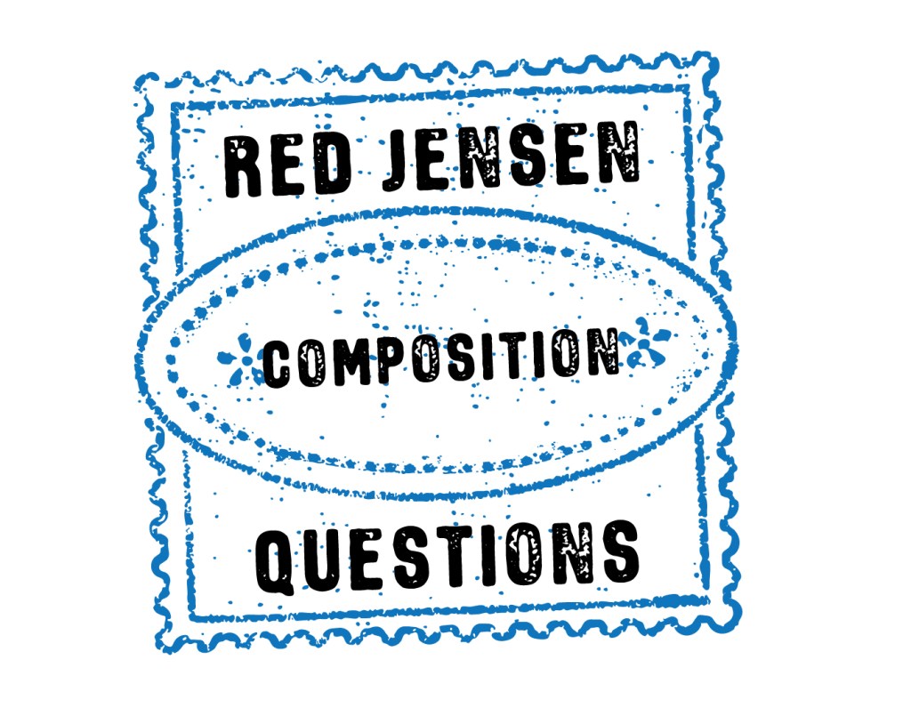Red Jensen Composition Questions stamp.