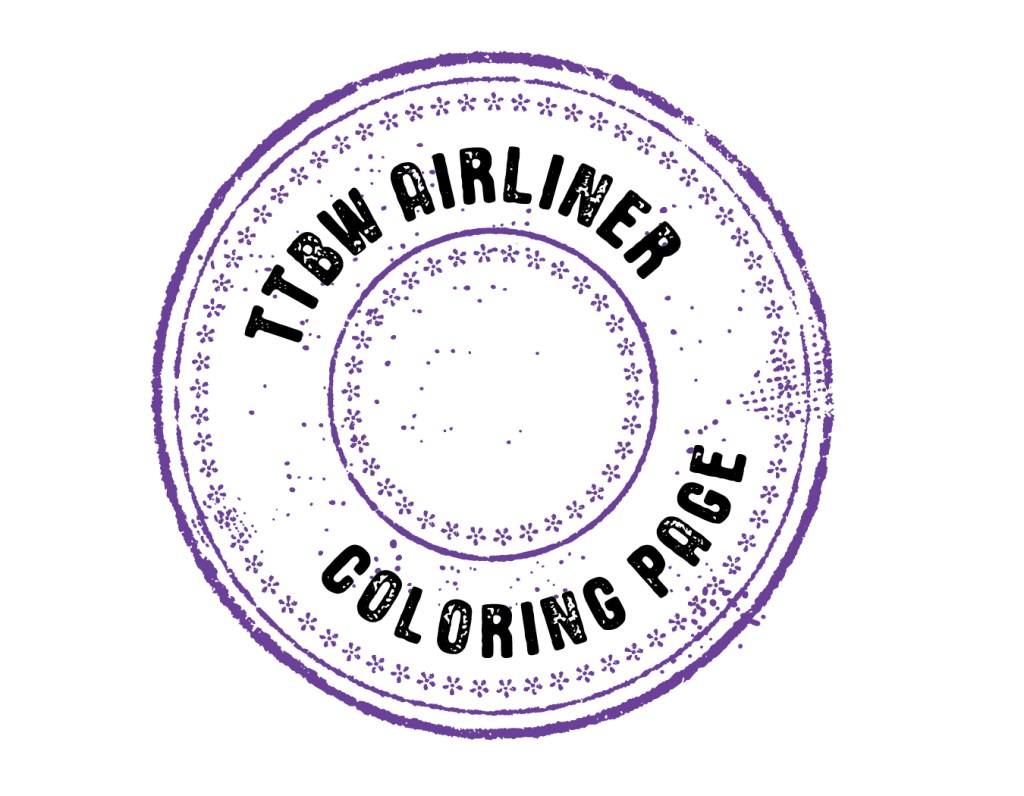 TTBW Airliner Coloring Page stamp.