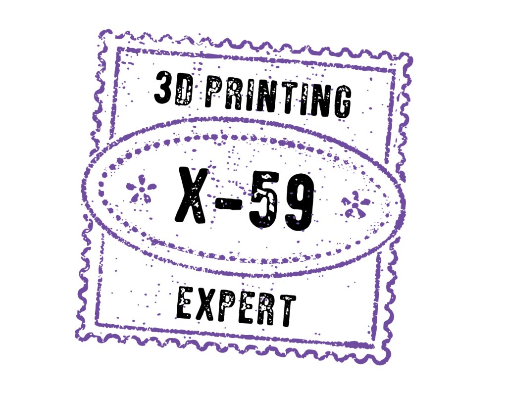 3D printing X-59 endorsement stamp.
