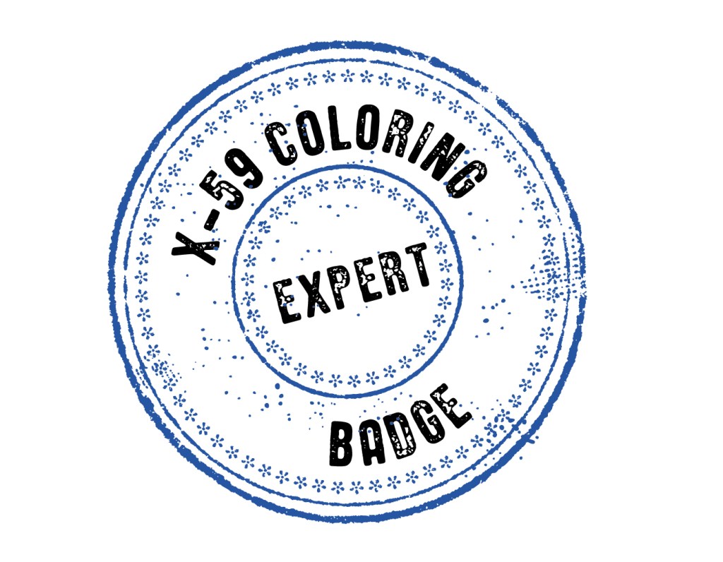 X-59 coloring endorsement stamp.