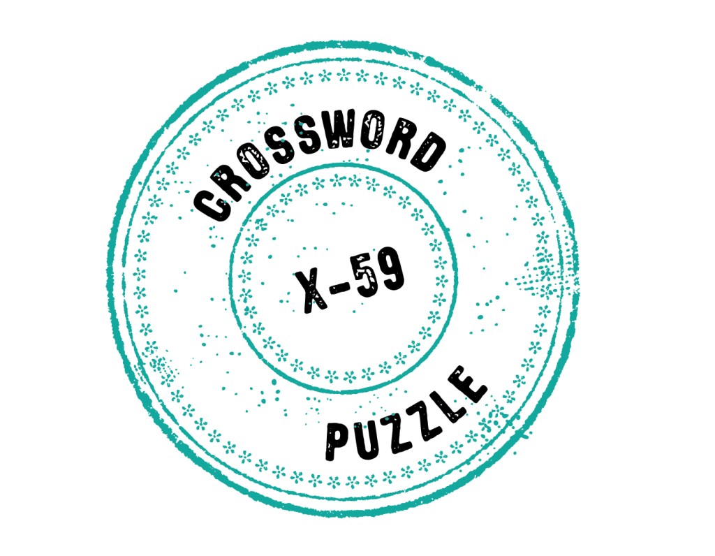X-59 Crossword Puzzle digital stamp.