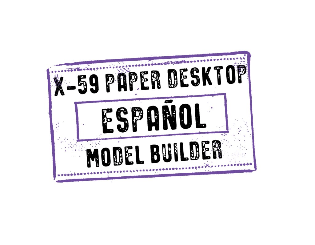 X-59 Paper Desktop Español digital stamp.