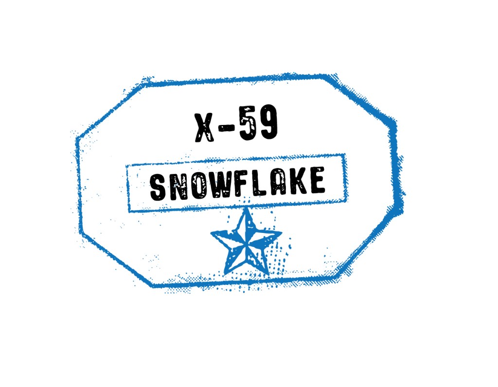 X-59: Snowflake digital stamp.