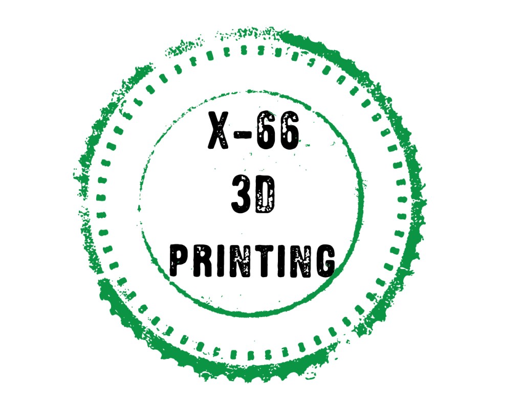 X-66 3D Printing activity stamp.