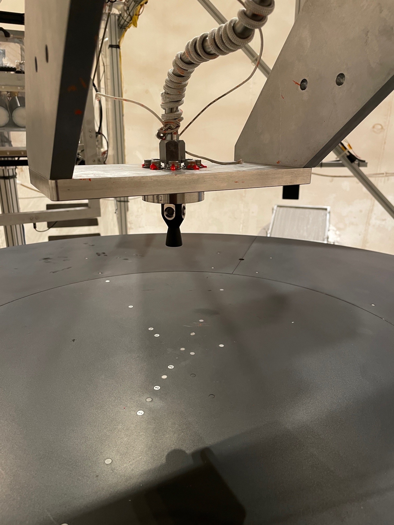 A view of the ethane nozzle researchers are using during the first phase of testing.