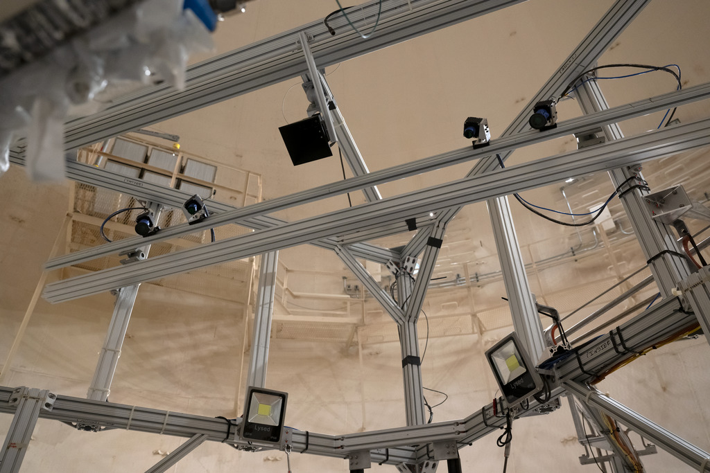 Instrumentation that will collect data on the plume-surface interactions.