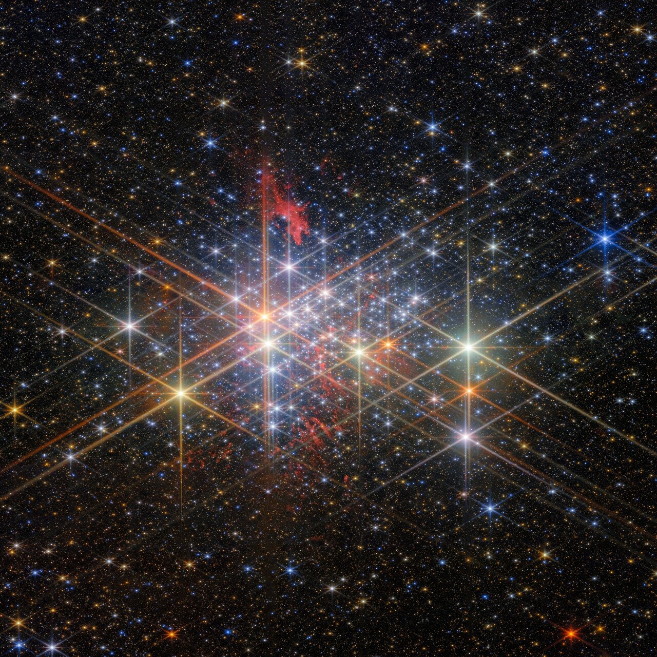 A cluster of multicolored stars