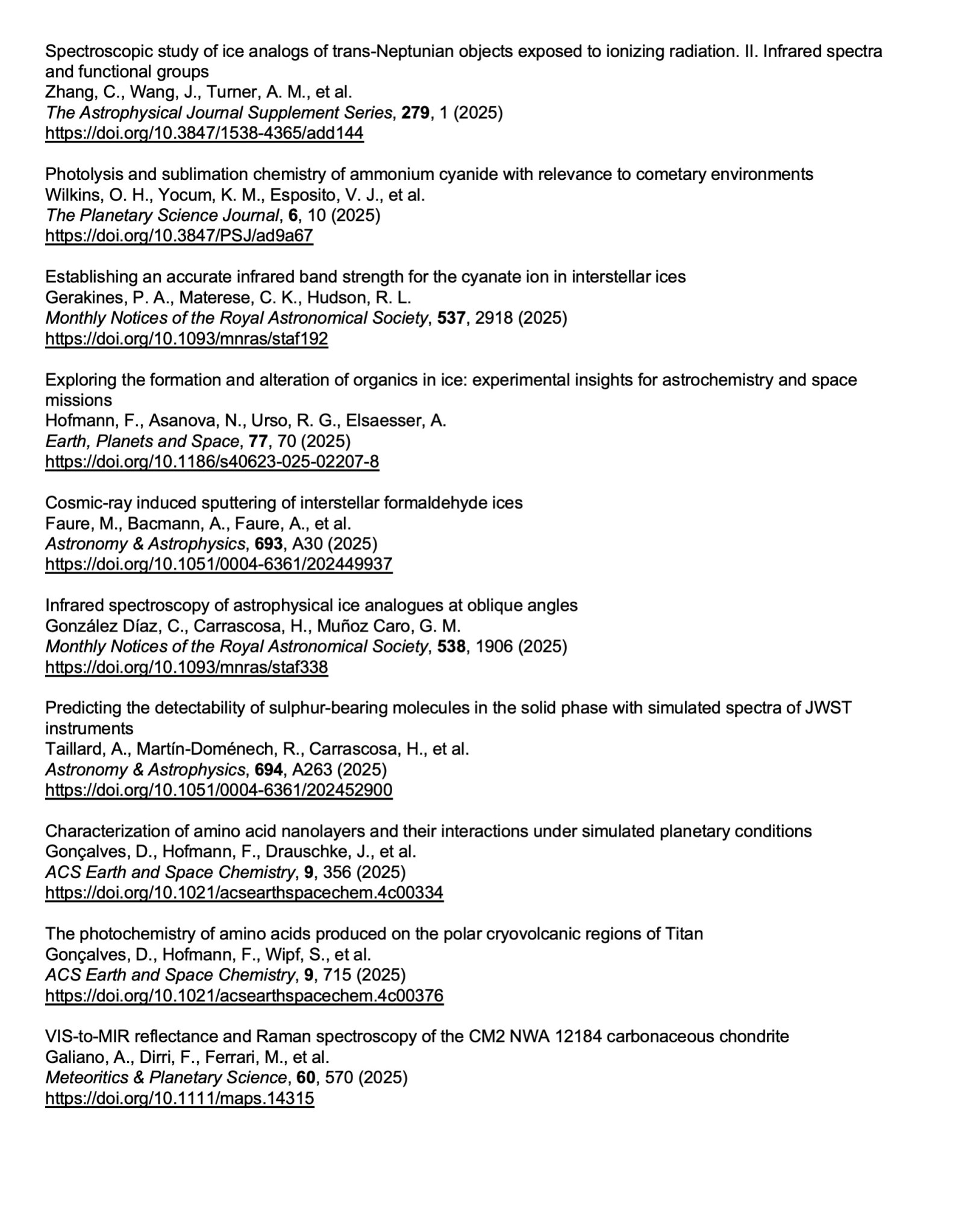 An image of the first page of the first Laboratory Astrophysics Newsletter, showing page 22.