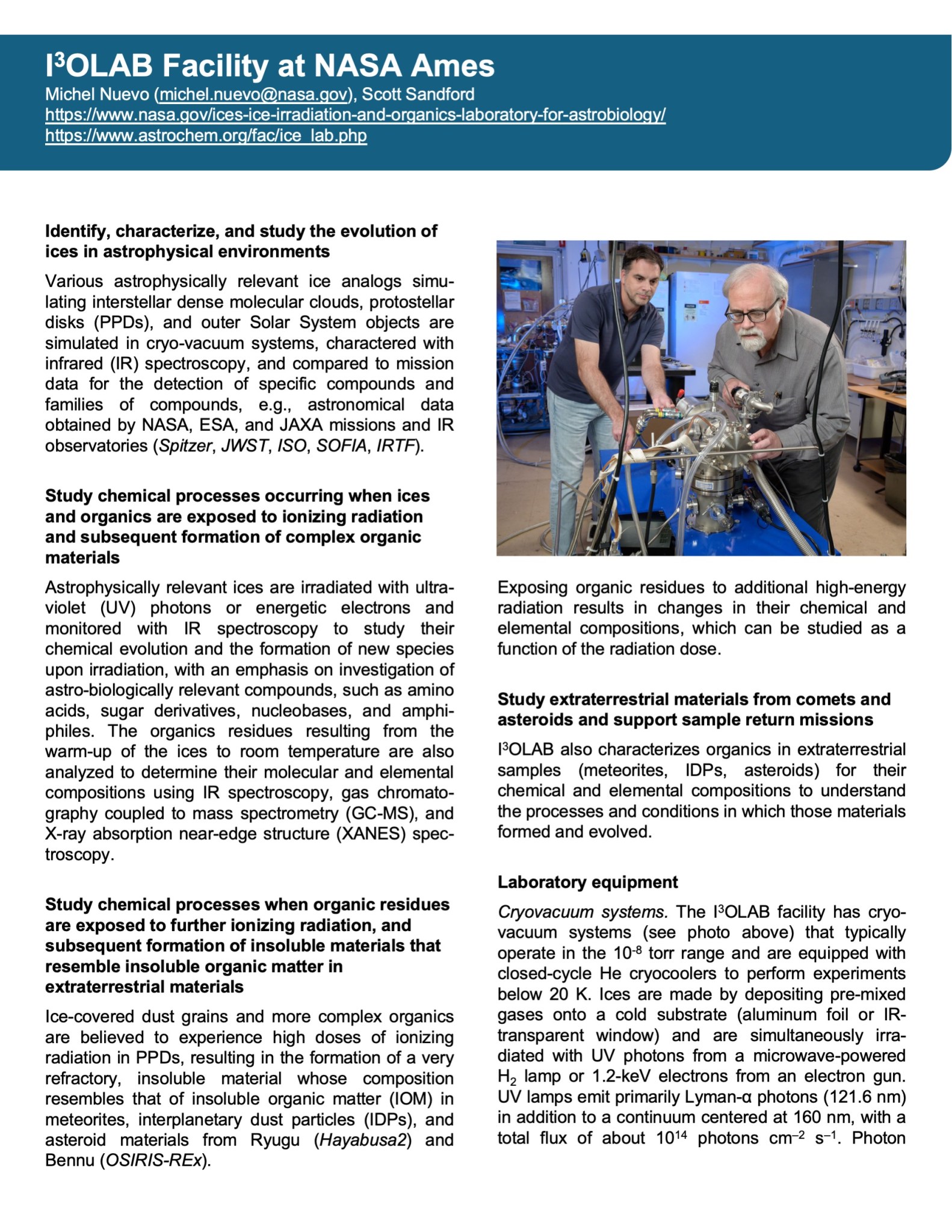 An image of the first page of the first Laboratory Astrophysics Newsletter, showing page 8.