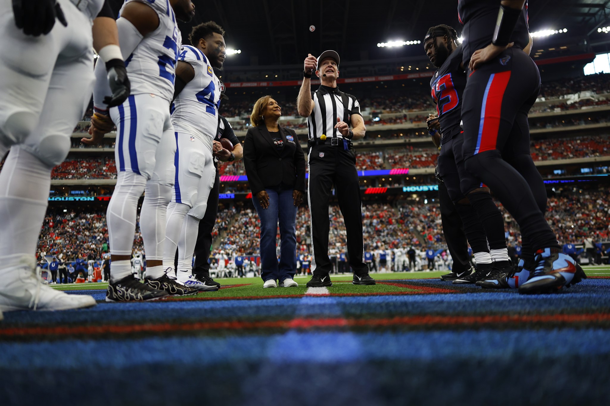 An image from the January 4th, 2026 regular season week 18 home game against the Indianapolis Colts at NRG Stadium in Houston, TX. The Texans won 38-30.
