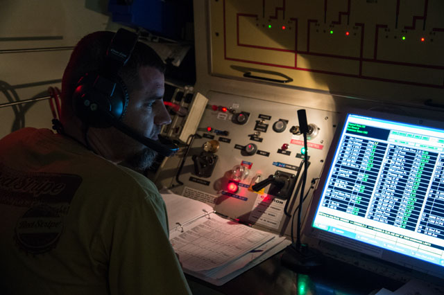 Building 222 Arc Jet Thermal Testing Facility during a final closure ceremony and last test run.