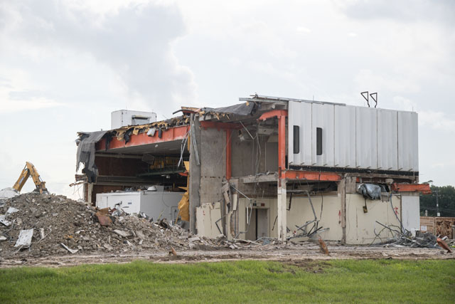 Documentation of demolition of Building 222.