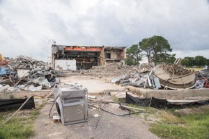 Documentation of demolition of Building 222.