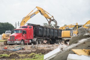Documentation of demolition of Building 222.