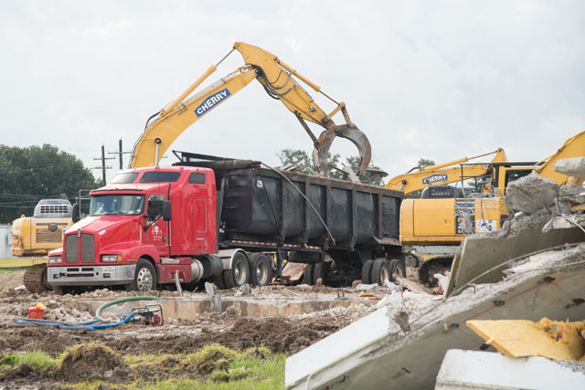 Documentation of demolition of Building 222.