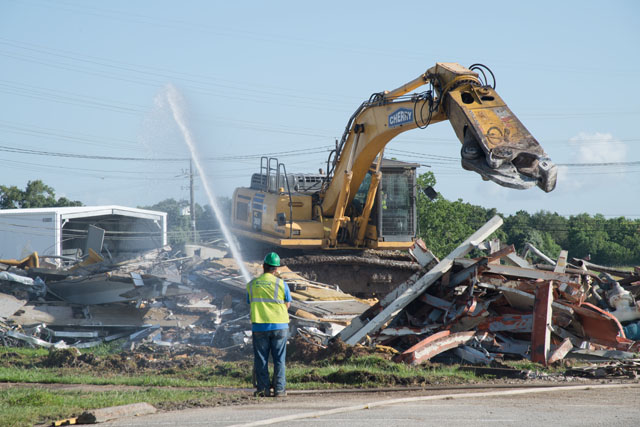 Documentation of demolition of Building 222.