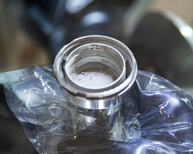 ANGSA 73001 Sample Extraction. (Apollo 17 Deep Core Sample 73001). Building 31 - Lunar Lab.