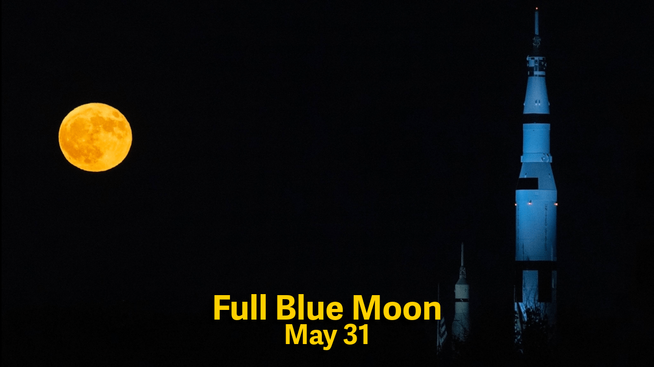 A supermoon rises over Huntsville, Alabama, home to NASA’s Marshall Space Flight Center, Aug. 19.