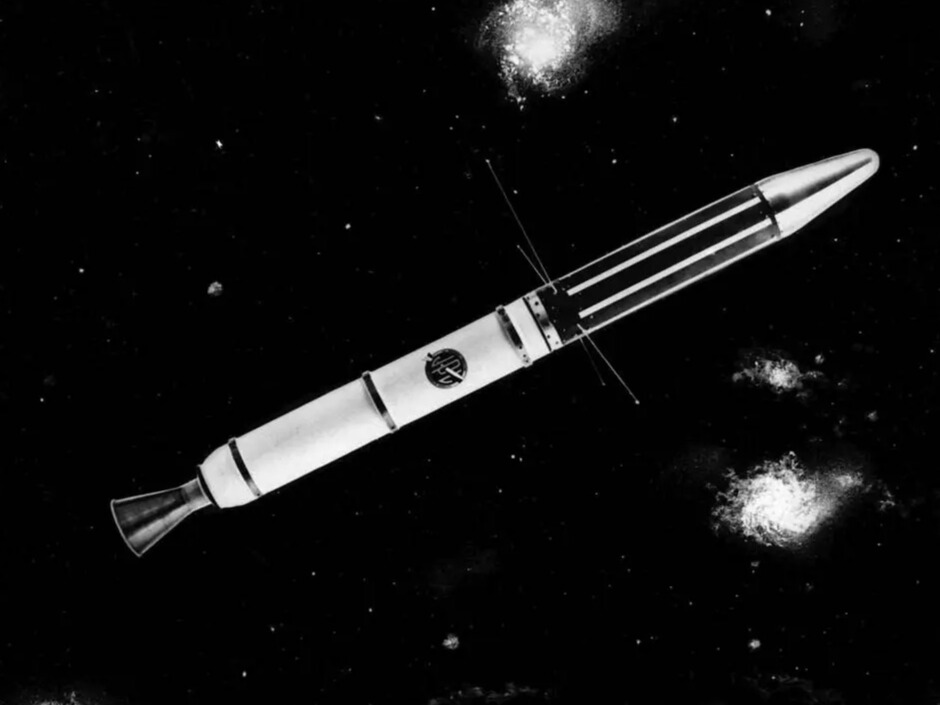 A vintage JPL graphic celebrating the Explorer 1 satellite