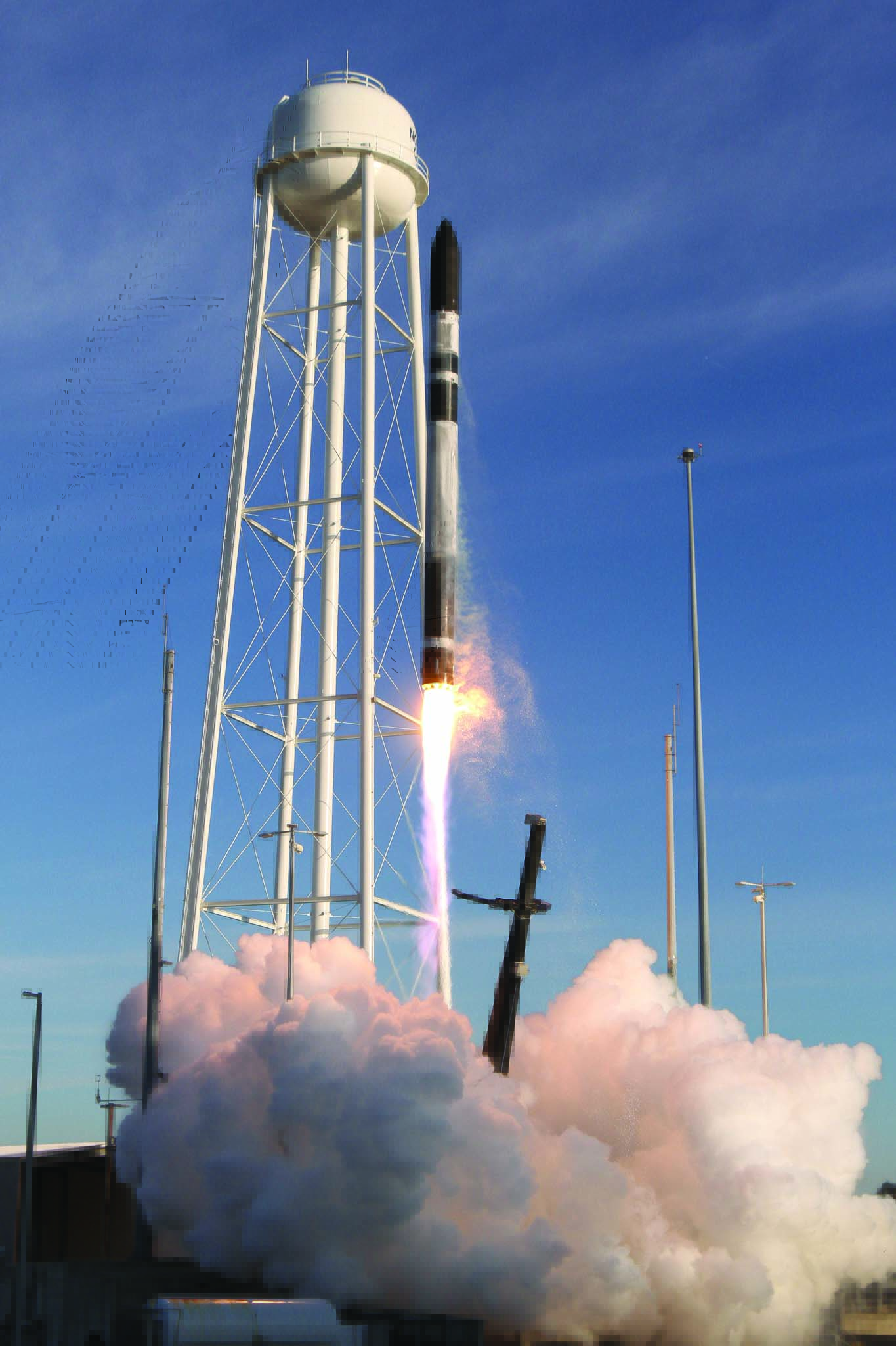 A Rocket Lab suborbital rocket launches from Pad-0C (Launch Complex 2) on Wallops Island, Virginia.
