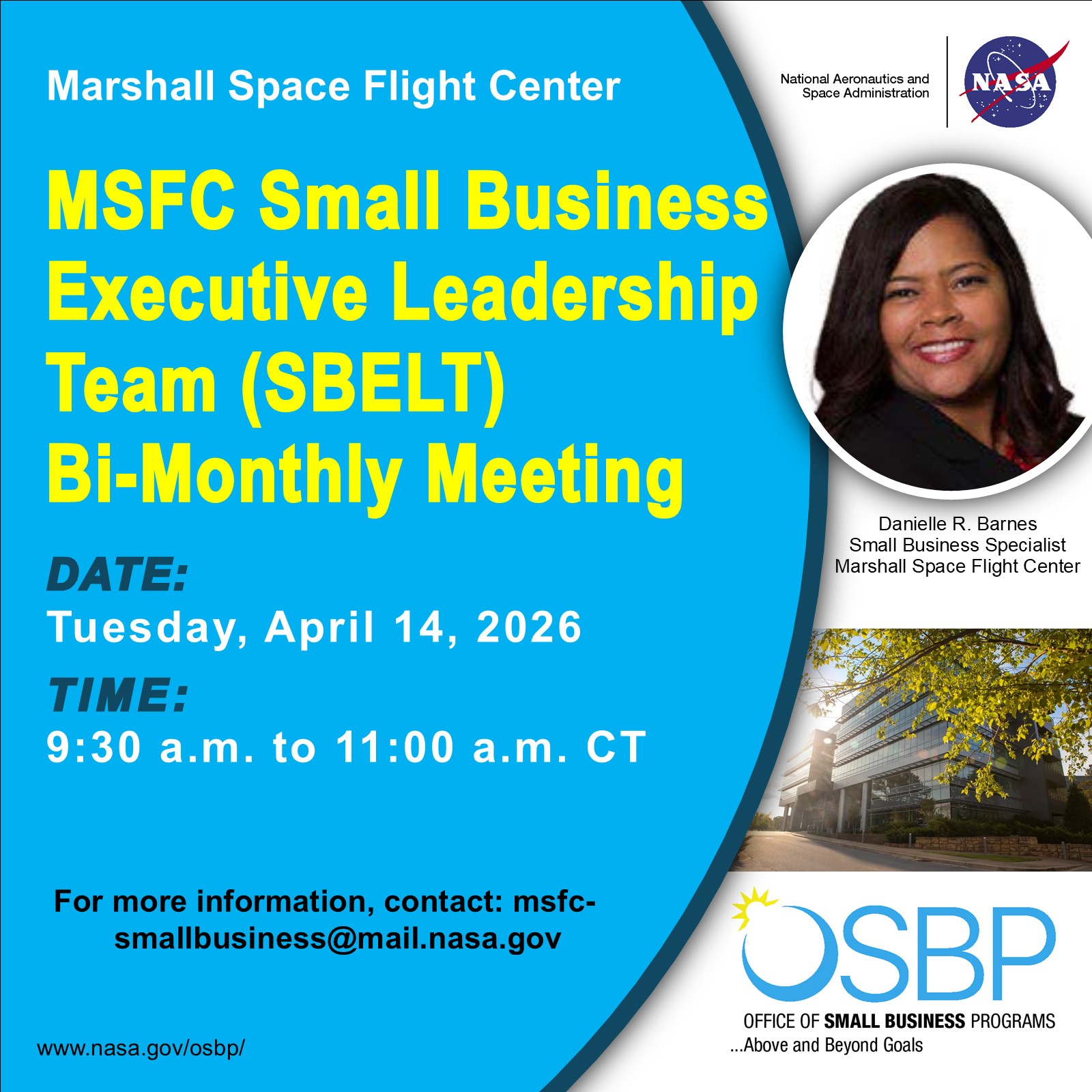MSFC Small Business Executive Leadership Team (SBELT) Bi-Monthly Meeting