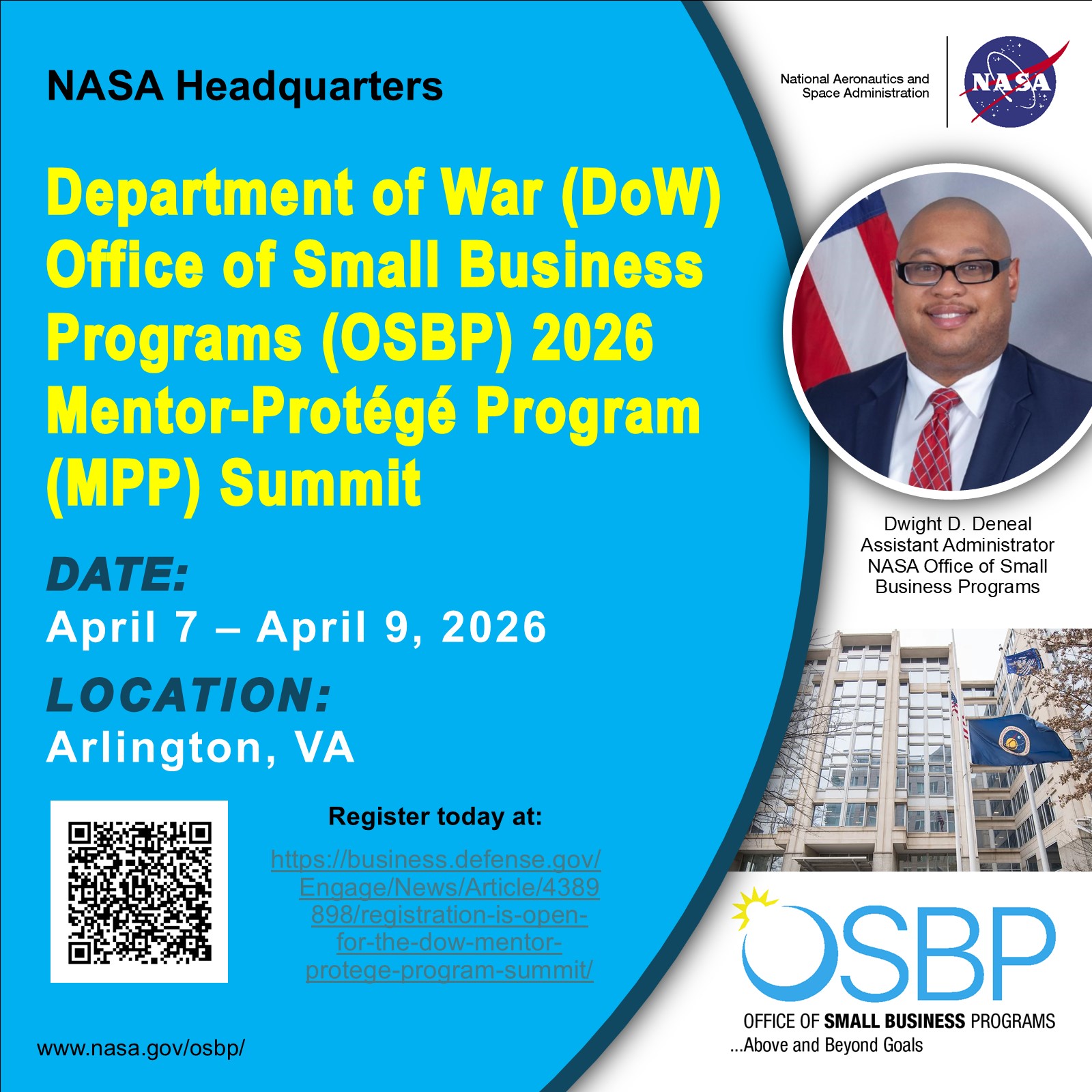 Department of War (DoW) Office of Small Business Programs (OSBP) 2026 Mentor-Protégé Program (MPP) Summit