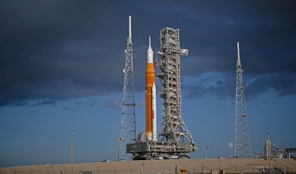 NASA's SLS rocket on the launch pad