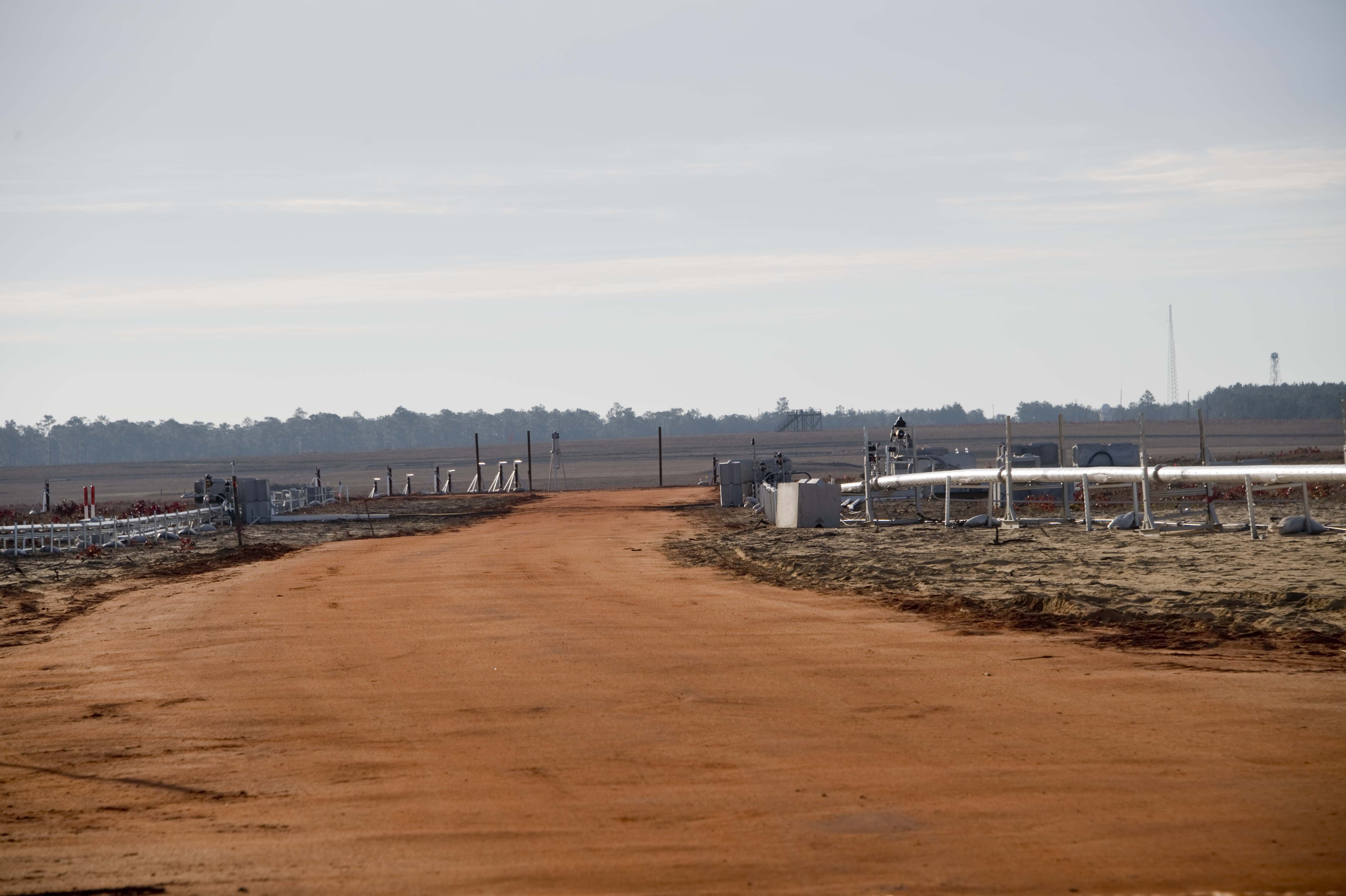 Test site prepared for the second baseline test at Eglin Air Force Base on Jan. 21.