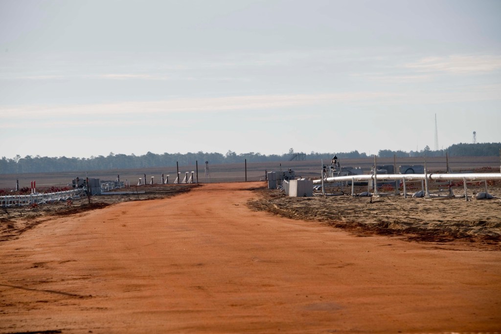 Test site prepared for the second baseline test at Eglin Air Force Base on Jan. 21.