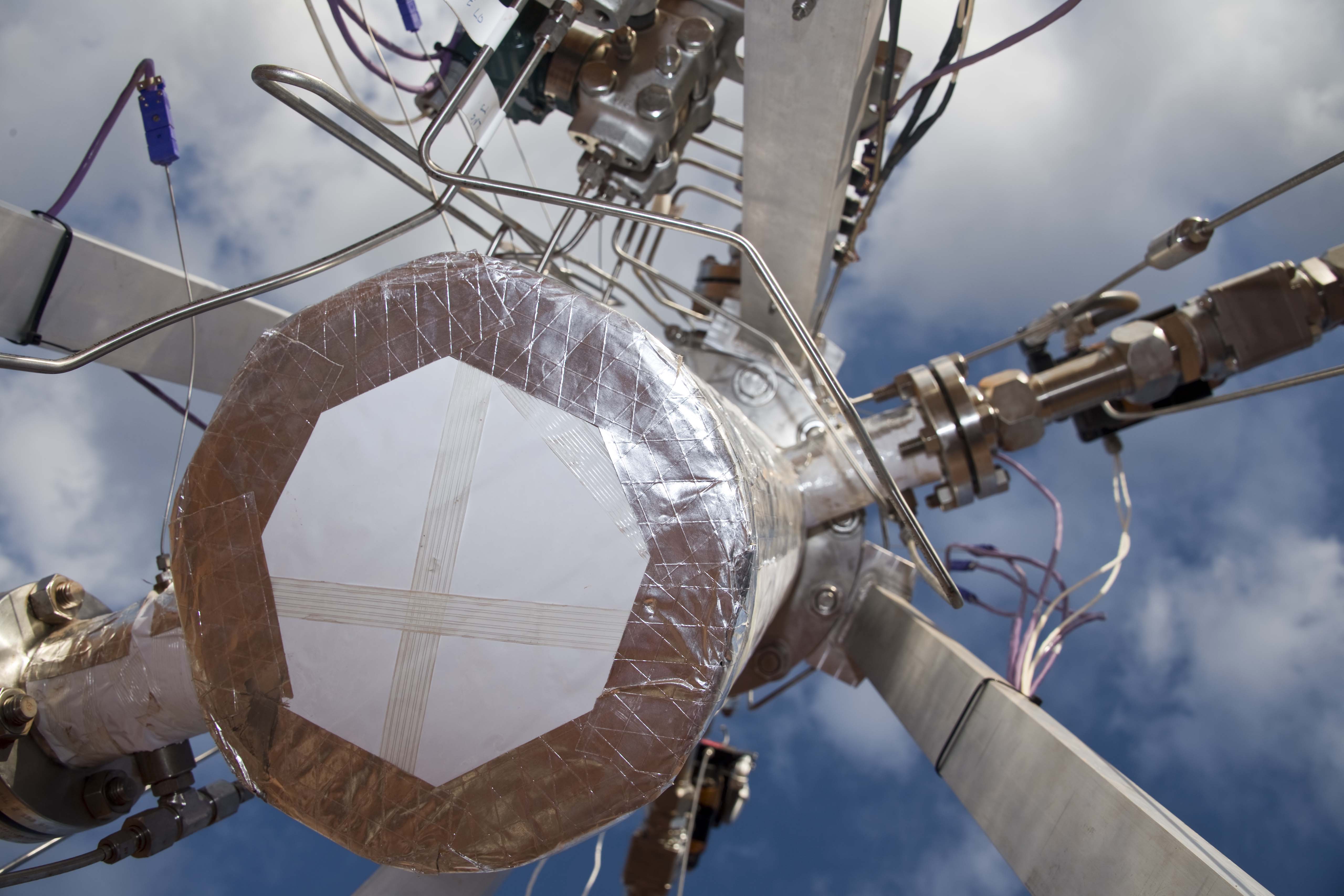 Bottom view of the test article before C‑4 installation.