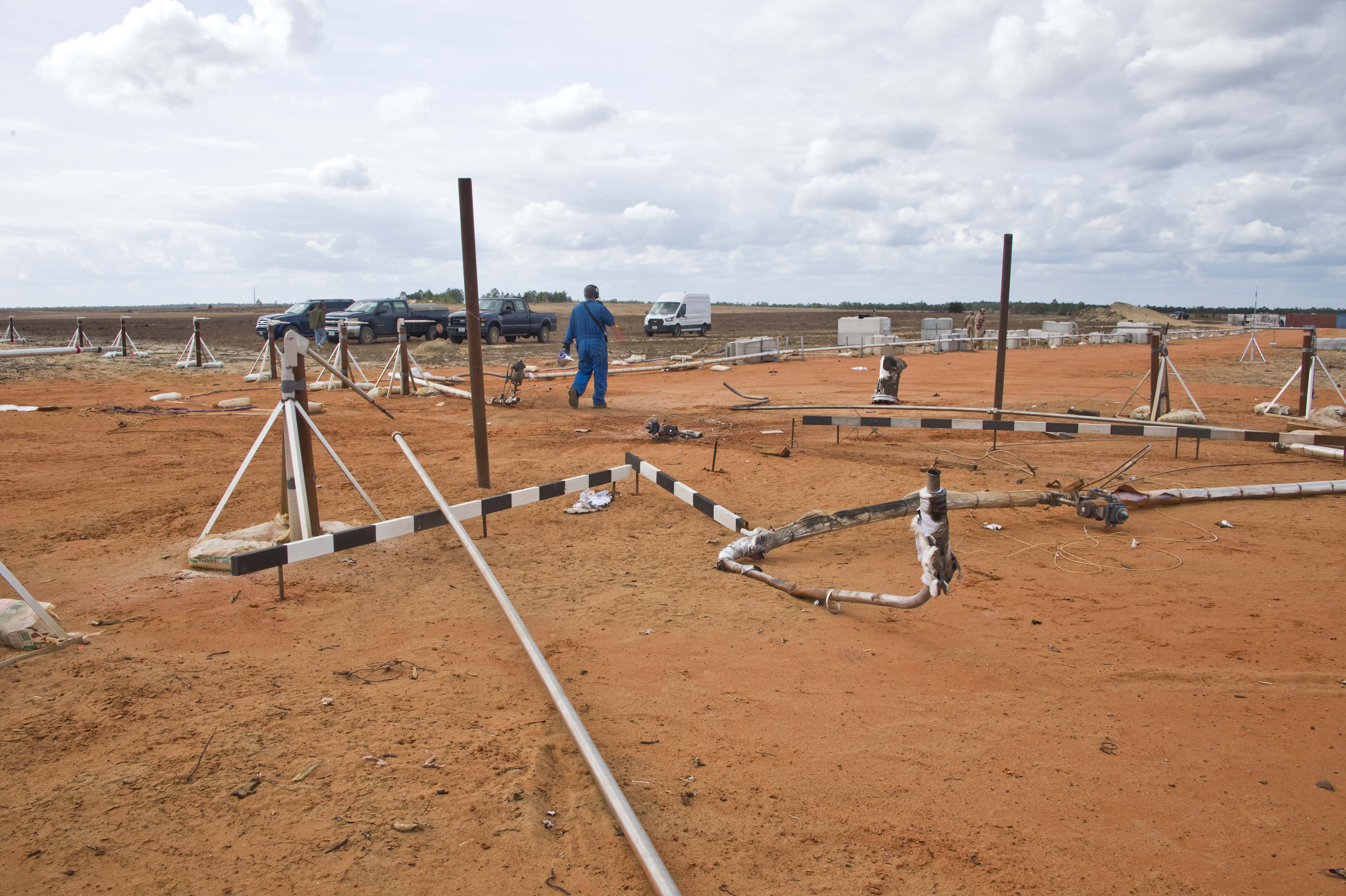 Test site after the detonation.