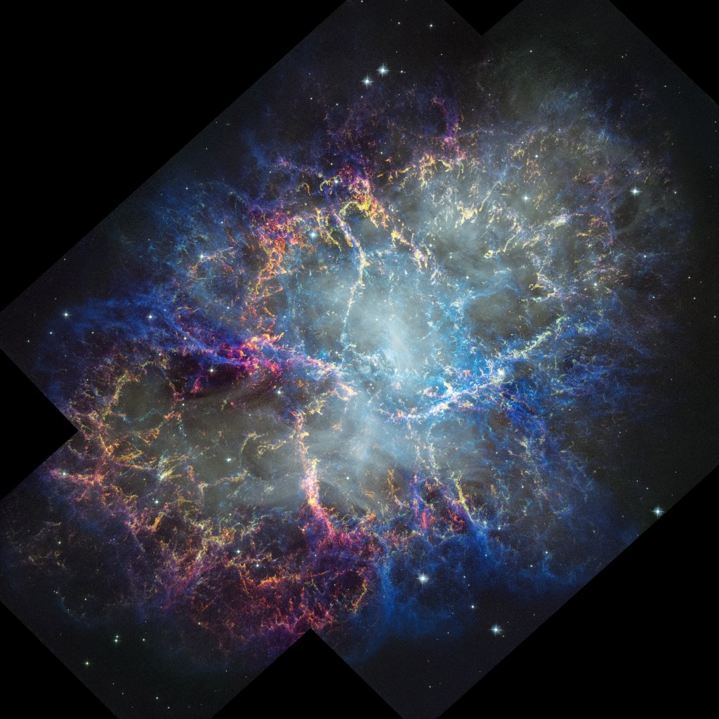 Crab Nebula as seen by Hubble in 2024
