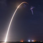 The SpaceX Falcon 9 rocket carrying the Dragon spacecraft lifts off from Launch Complex 39A at NASA’s Kennedy Space Center in Florida on Monday, April 21, 2025, on the company’s 32nd commercial resupply services mission for the agency to the International Space Station.